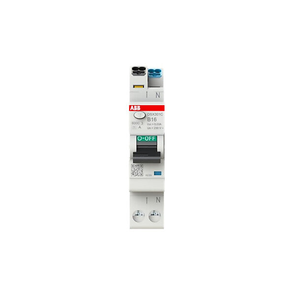 ABB FI/LS-Schalter 6kA, 1P+N, 30mA DSX301C B16 A30 R116